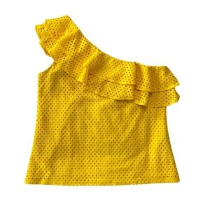 Banana Republic Sleeveless One-Shouldered Ruffle Shirt